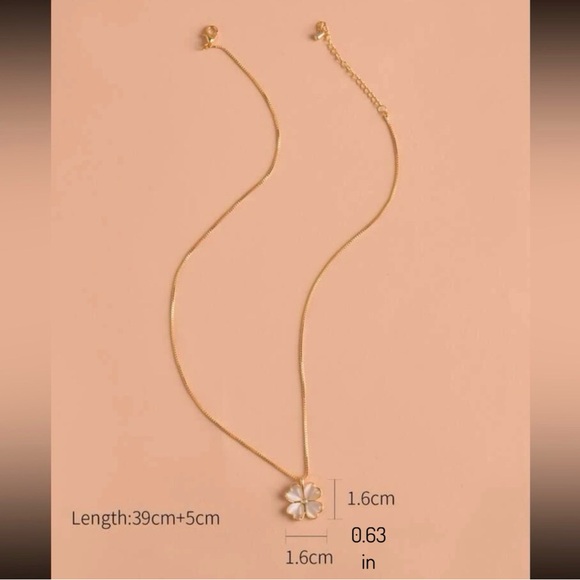 Pearl Accent Four-Leaf Clover Charm Necklace - Picture 4 of 7